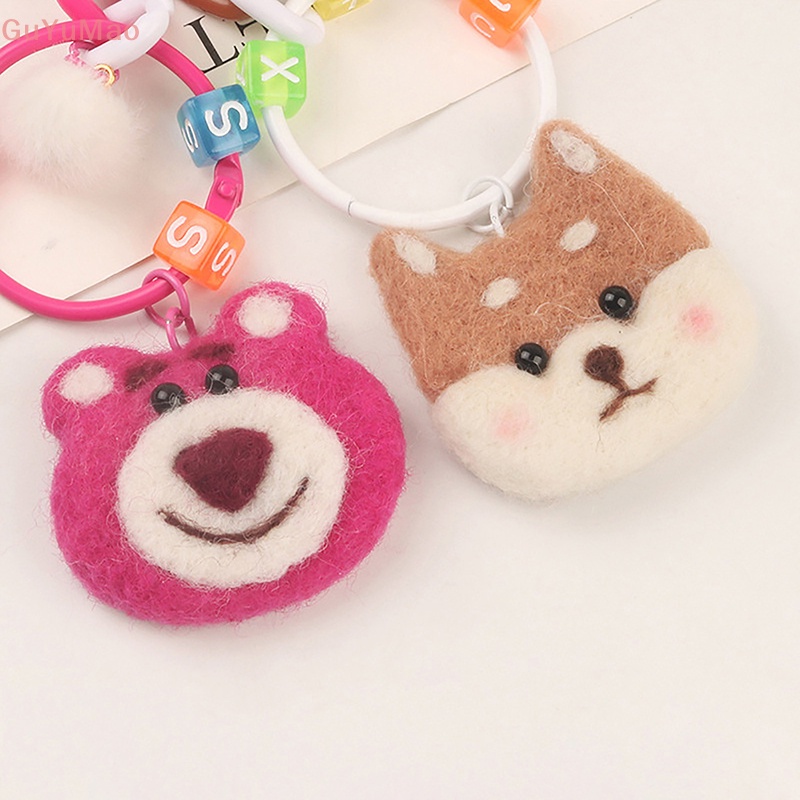Móc Khóa Hình Gấu / Dâu Tây Nhồi Bông Dễ Thương