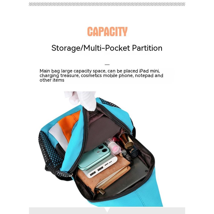 Túi Đeo Chéo Vải Oxford Đa Chức Năng Dành Cho Nam Nữ