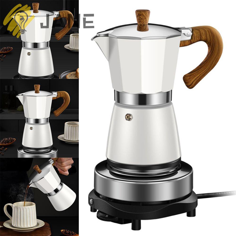 Cốc Pha Trà Cà Phê Espresso Kiểu Ý Cổ Điển Có Tay Cầm Bằng Gỗ 3 / 6 150 / 300ML