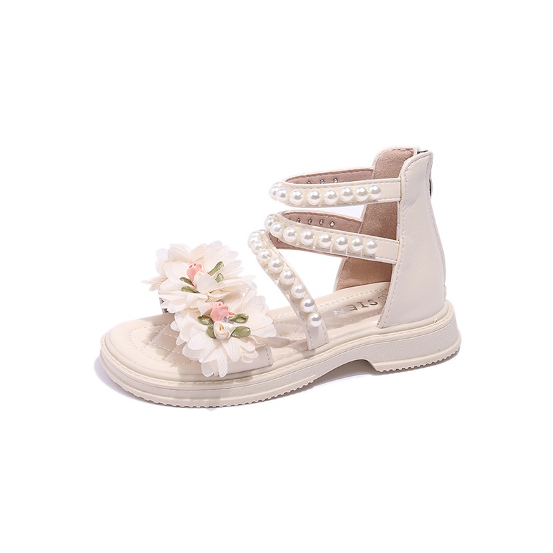 Xăng đan Đế Mềm Họa Tiết Hoa Phong Cách Công Chúa Cho Bé Gái