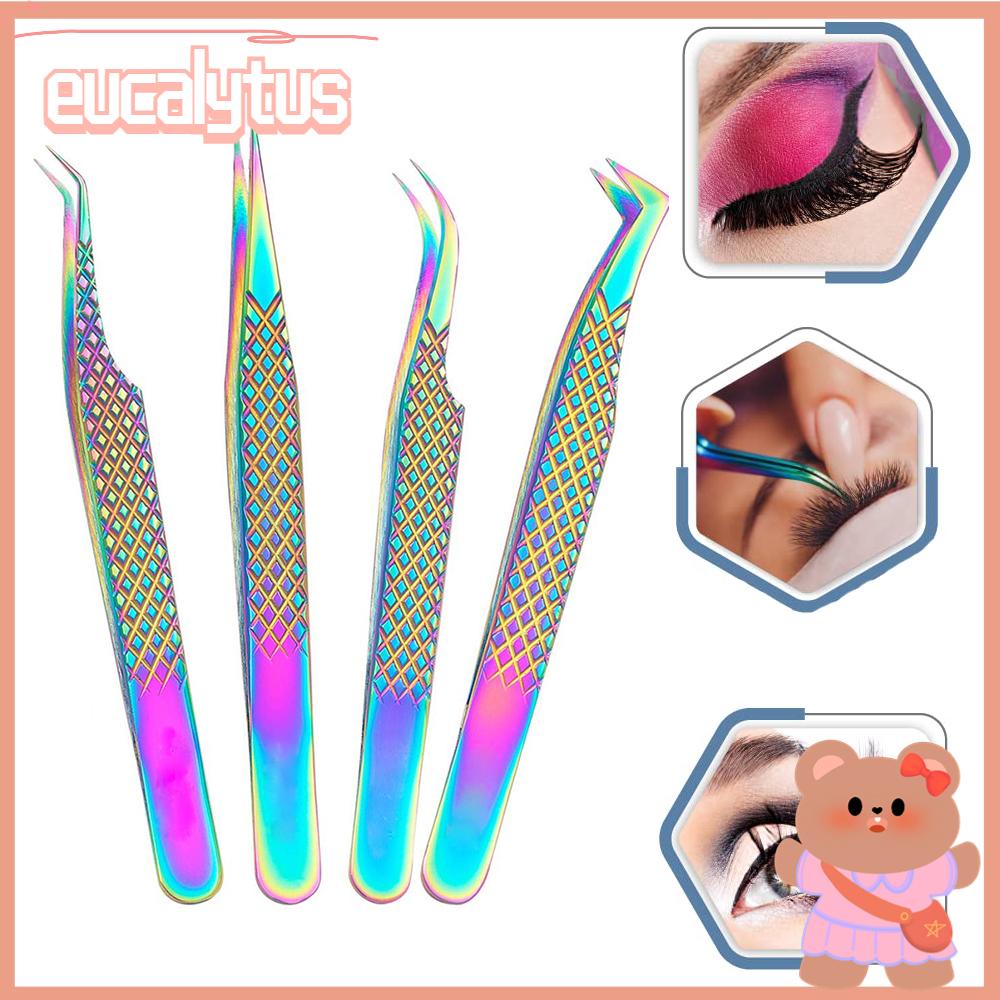 Nhíp Gắp Lông Mi Bằng Thép Không Gỉ Thẳng 45 / 90 Độ EUTUS