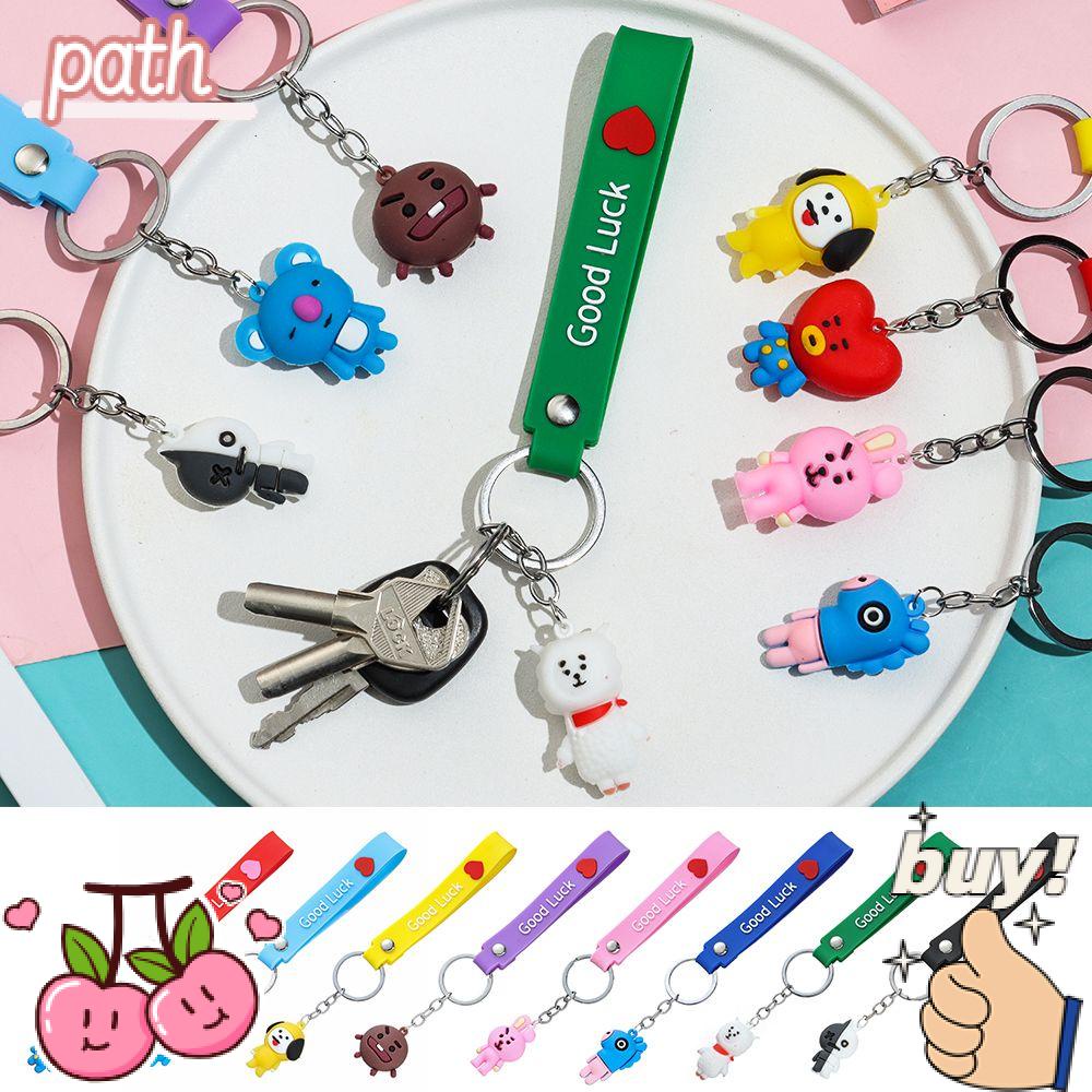 Móc Khóa Silicon Đa Năng Họa Tiết Hoạt Hình BT21 Phong Cách Hàn Quốc