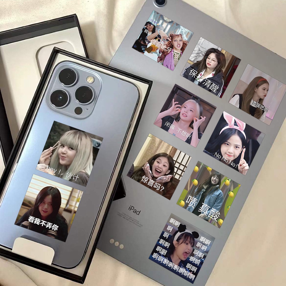 Set 63 Miếng Dán Trang Trí Vali Hành Lý Hình Blackpink Xinh Xắn | Color House