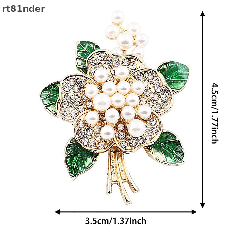 Rt Ghim Cài Áo Tráng Men Hình Hoa Lá Đính Đá Ngọc Trai Sáng Tạo Thời Trang Chất Lượng Cao Cho Nữ n