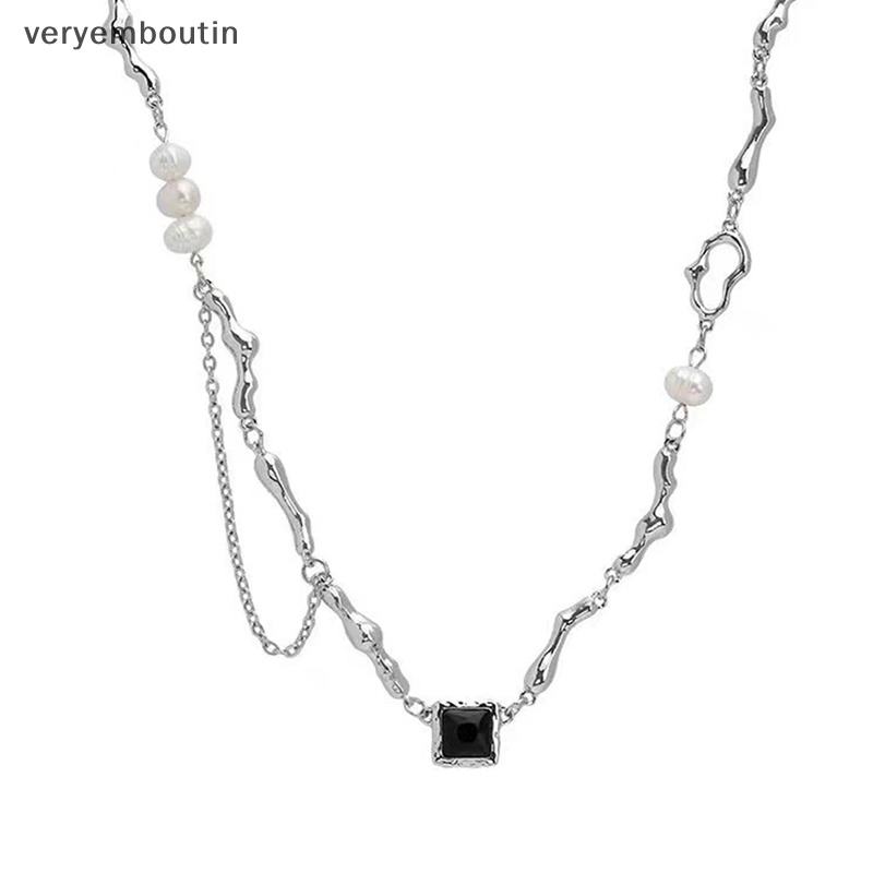 Vòng cổ Mặt Hình Bướm Đính Ngọc Trai Phong Cách Vintage Cho Nữ