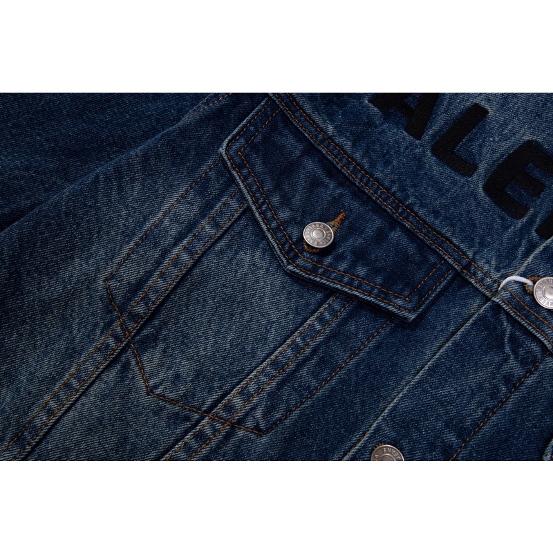 Áo Khoác denim In Chữ Ba-N88Cia 88-Trend Thời Trang Đường Phố Cá Tính