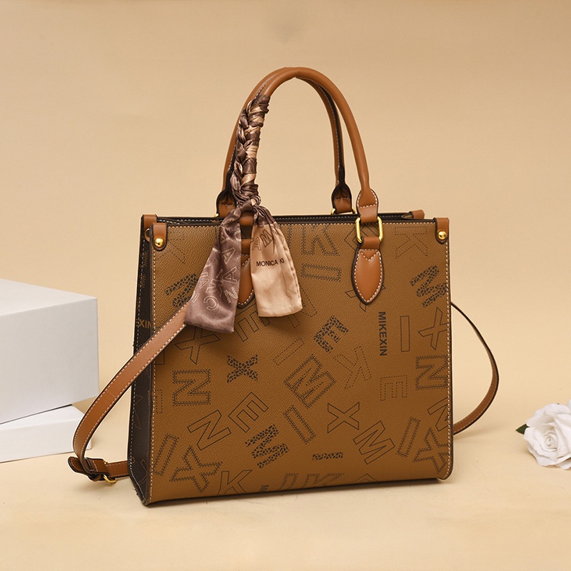 Túi tote Lụa Sức Chứa Lớn In Họa Tiết Đơn Giản Thời Trang Cho Nữ