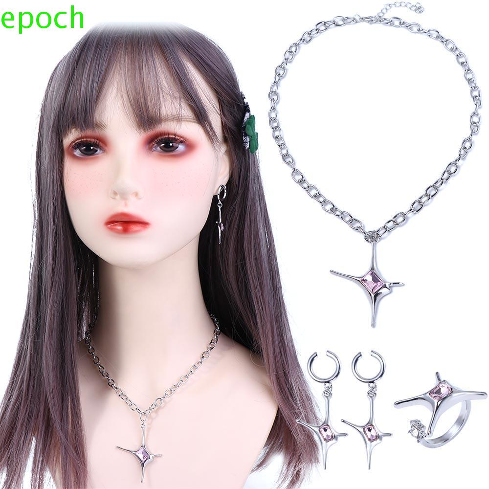 Epoch Màu Hồng Xinh Xắn Đáng Yêu Dành Cho Bé|Vòng cổ Hợp Kim Mạ Vàng 2K Mặt Hình Ngôi Sao Thiết Kế Đơn Giản