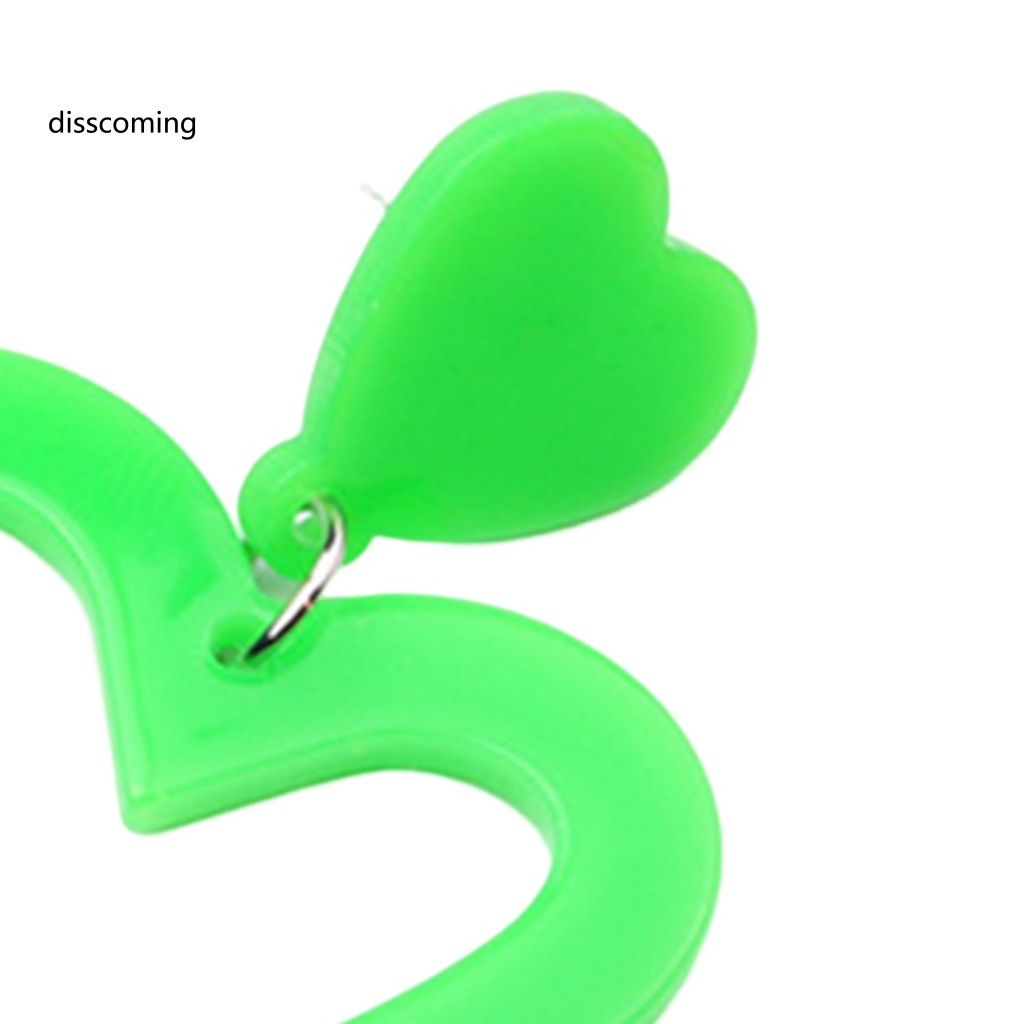 Áo Khoác Thời Trang Dạo Phố Cá Tính SL| Bông Tai Hình Trái Tim Bằng Acrylic Nhẹ Nhiều Màu Không Gây Dị Ứng Lý Tưởng Cho Nữ Mặc Hàng Ngày