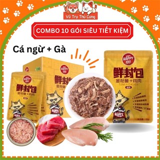 Combo 10 gói Pate Wanpy Happy 100 cho Mèo