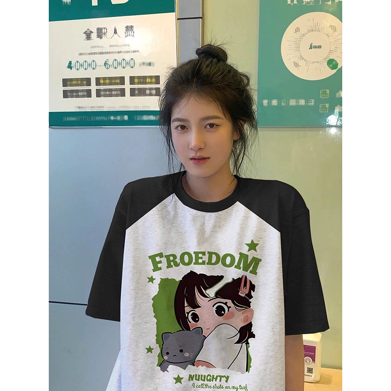 NRVP Áo Thun 100% Cotton Tay NgắN In Hoạ TiếT ĐộC ĐáO Phong CáCh HàN QuốC 2023