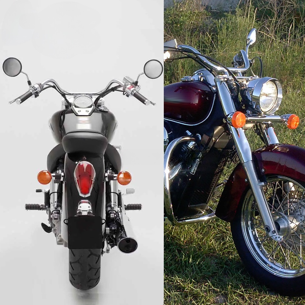 Đèn Xi Nhan E13 Bằng Chrome Chuyên Dụng Cho Honda Shadow 400 750 VT750 VT 750 2004-07