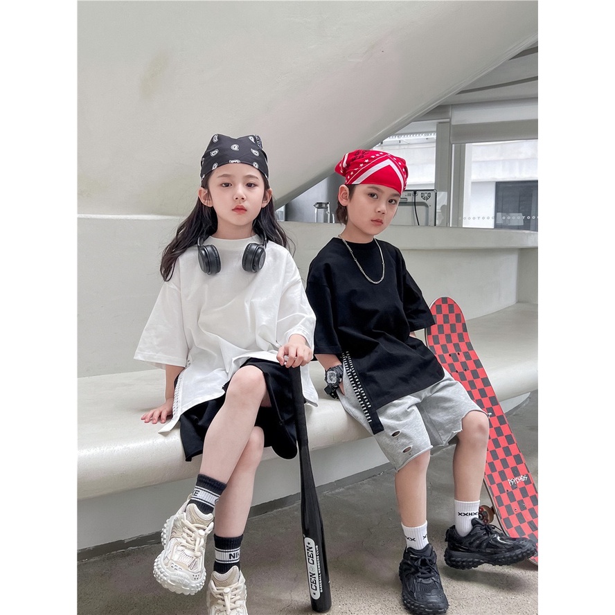 Quần short thun rách cho bé QB612 sz 90-160, quần cotton thời trang mùa hè phong cách Hàn Quốc