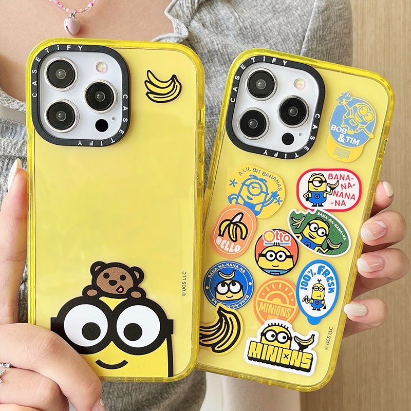 Ốp Điện Thoại Acrylic Cứng Trong Suốt Chống Sốc Hình Minions Cho iPhone14 / 13 / 12 / 11 / Pro / Max