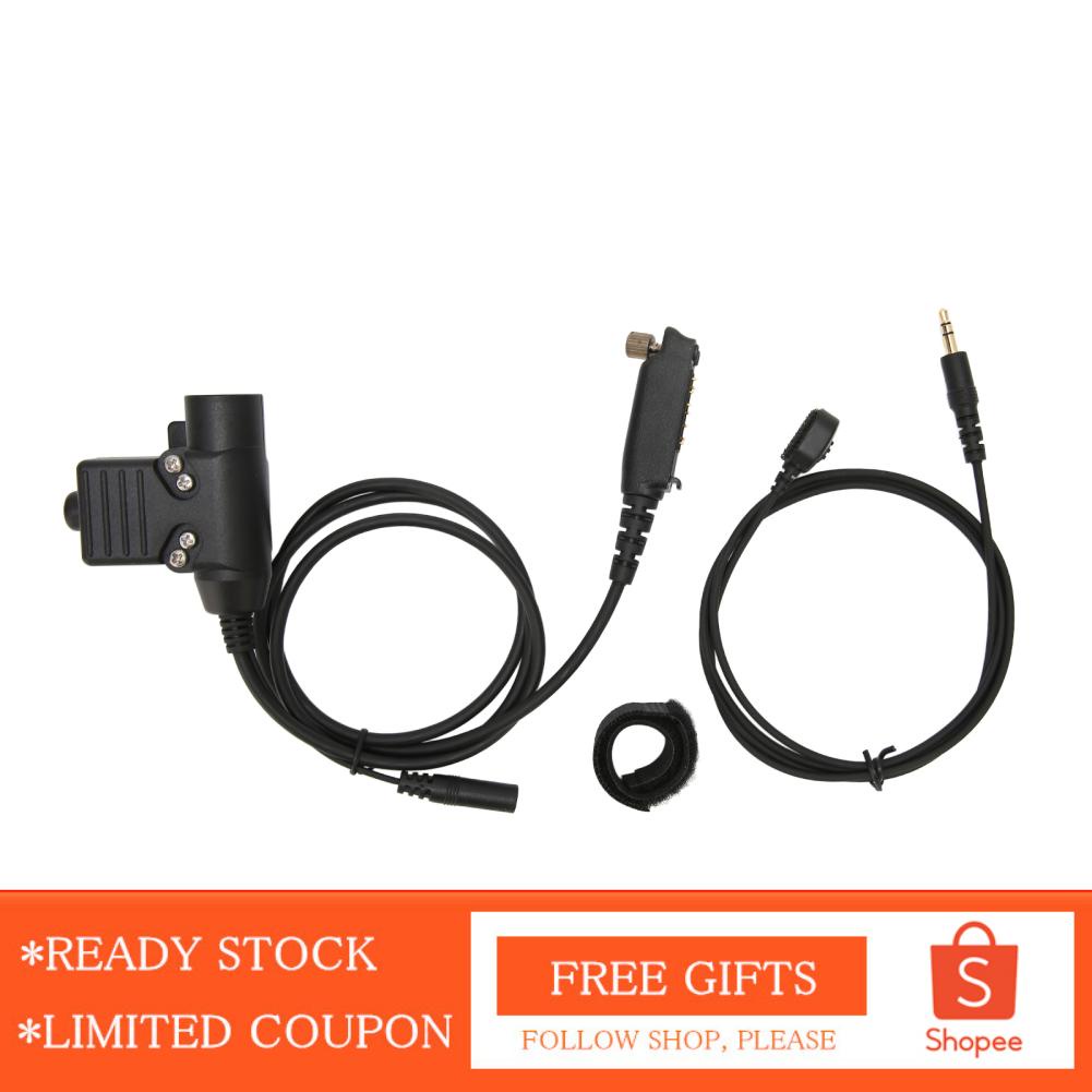 Alwaysonline U94 PTT Adapter Cable PU Wire High Strength  Headphone Standard Plug and Play for STP8040 Stp8035
