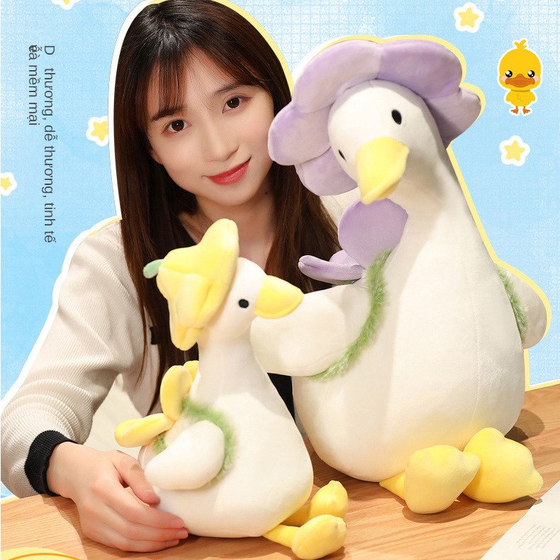 Chú Vịt Nhồi Bông Dễ Thương Dùng Làm Gối Ôm