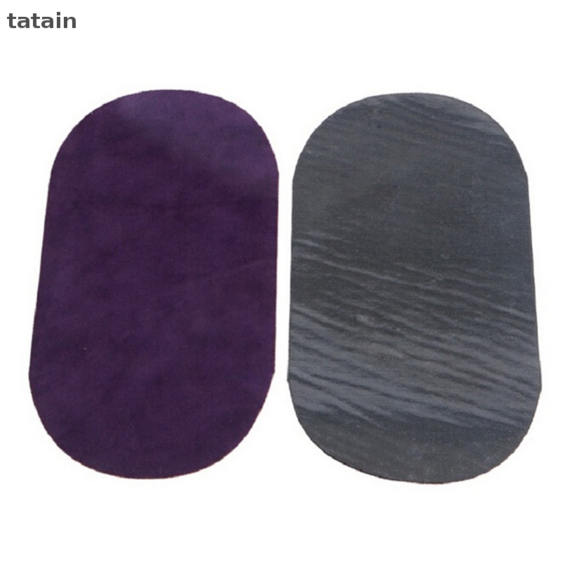 Set 2 Miếng Vá Ủi Đồ Da Lộn Hình Oval DIY