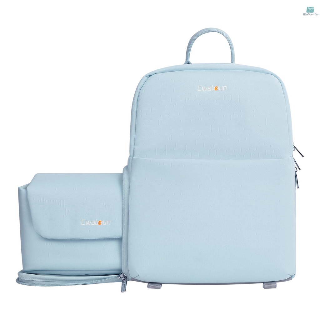 Cwatcun D75 Camera Backpack for Women Men Photographer Outdoor Photography Bag Shock-proof Water-resistant with Built-in Camera Shoulder Bag 14 Inch Laptop Pocket Tripod Holder for    DSLR Cameras, M