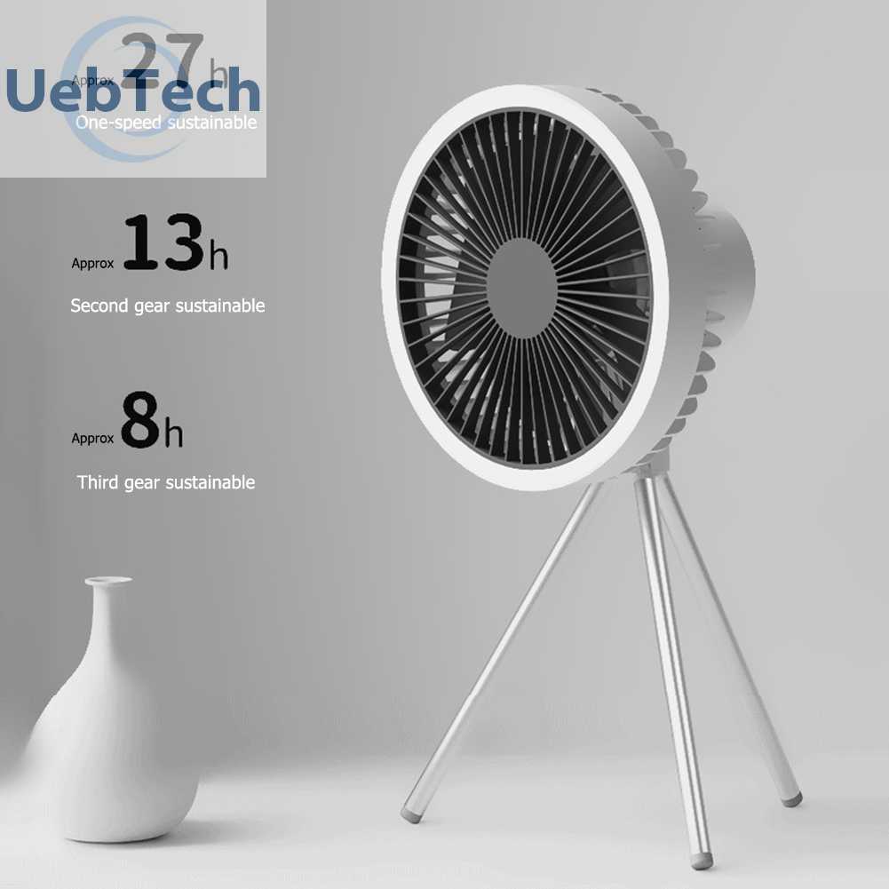 Quạt Cắm Trại 3 Tốc Độ 4000mAh / 10000mAh Có Thể Sạc Lại Bằng Cổng USB