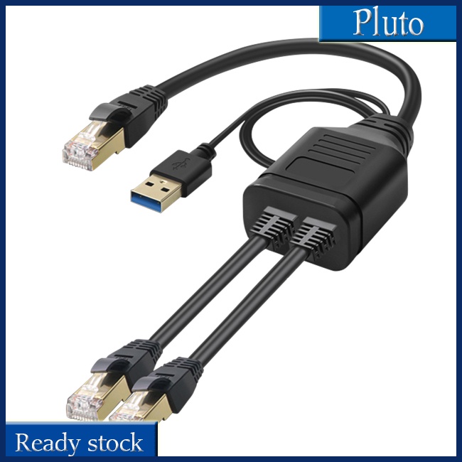 Mới Bộ Chia Mạng Lan RJ45 1 Đầu Dương Sang 2 Đầu Âm Dài 1.35m