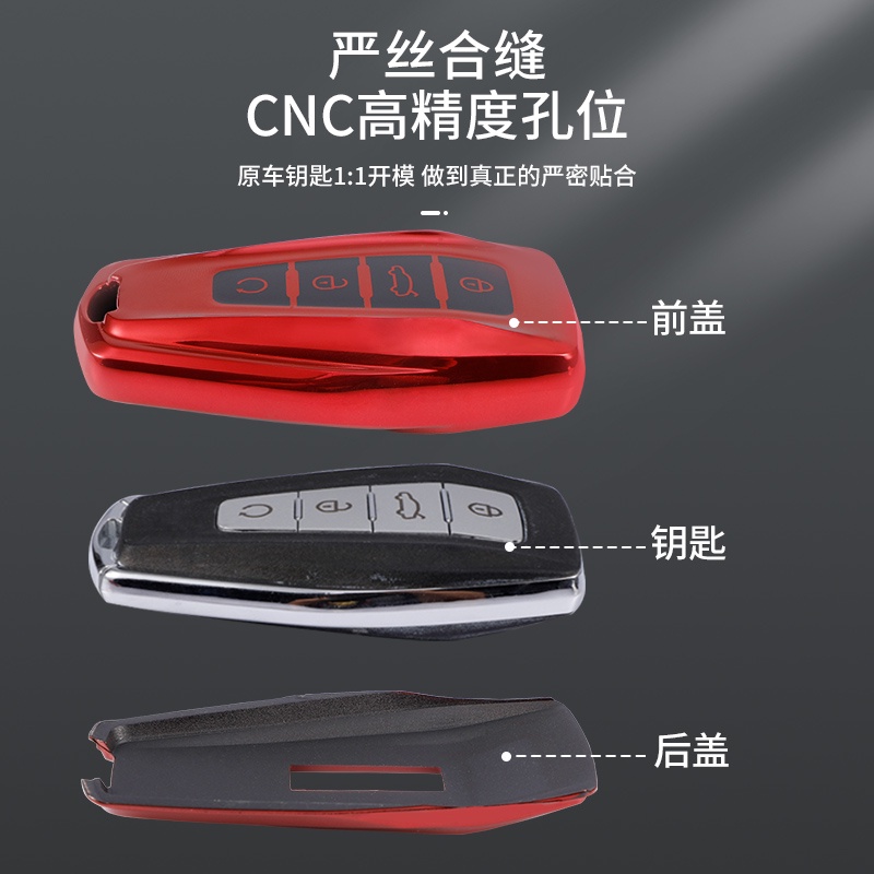 Vỏ TPU Phản Quang Bọc Chìa Khóa Xe Hơi Geely Coolray 2019-2020 Atlas Boyue NL3 Emgrand X7 EX7 SUV GT GC9 Borui
