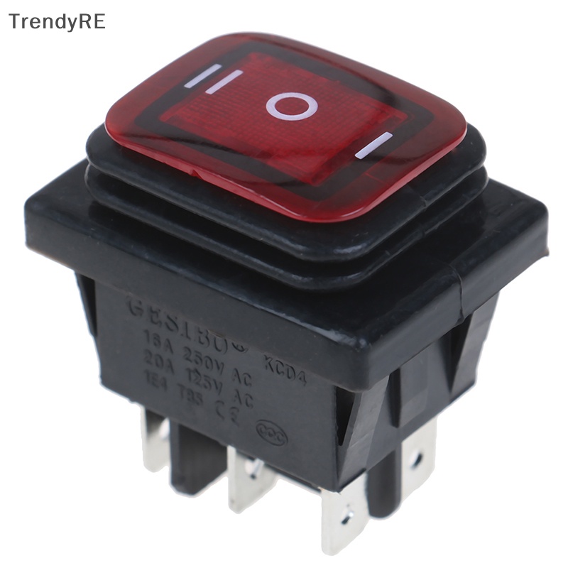 1 Công Tắc Đòn Bẩy Chống Nước 30A / 250V 6Pin Có Đèn LED 12V 220V RE