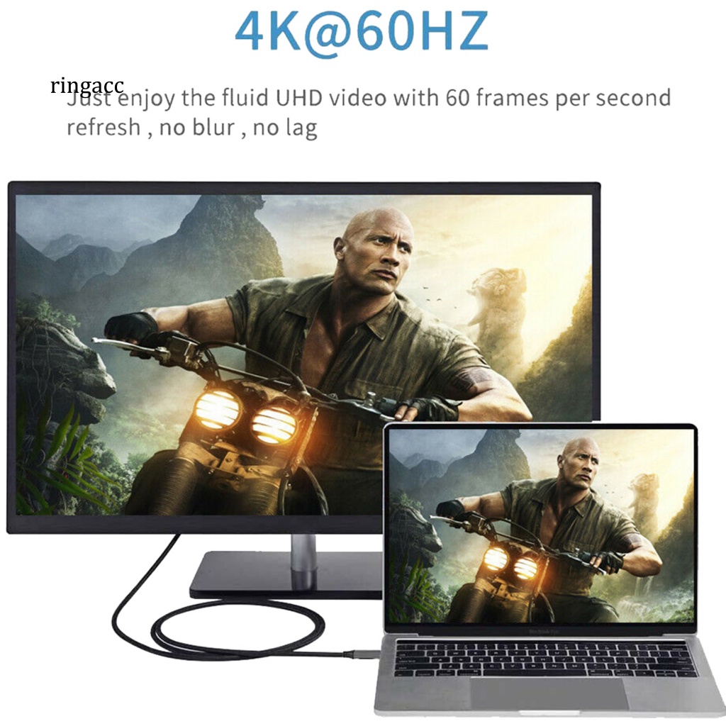 Cáp ChuyểN ĐổI RGA 1.8m 4K USB Type-C Sang Mini Displayport 6Ft Cho Thunderbolt 3 DP