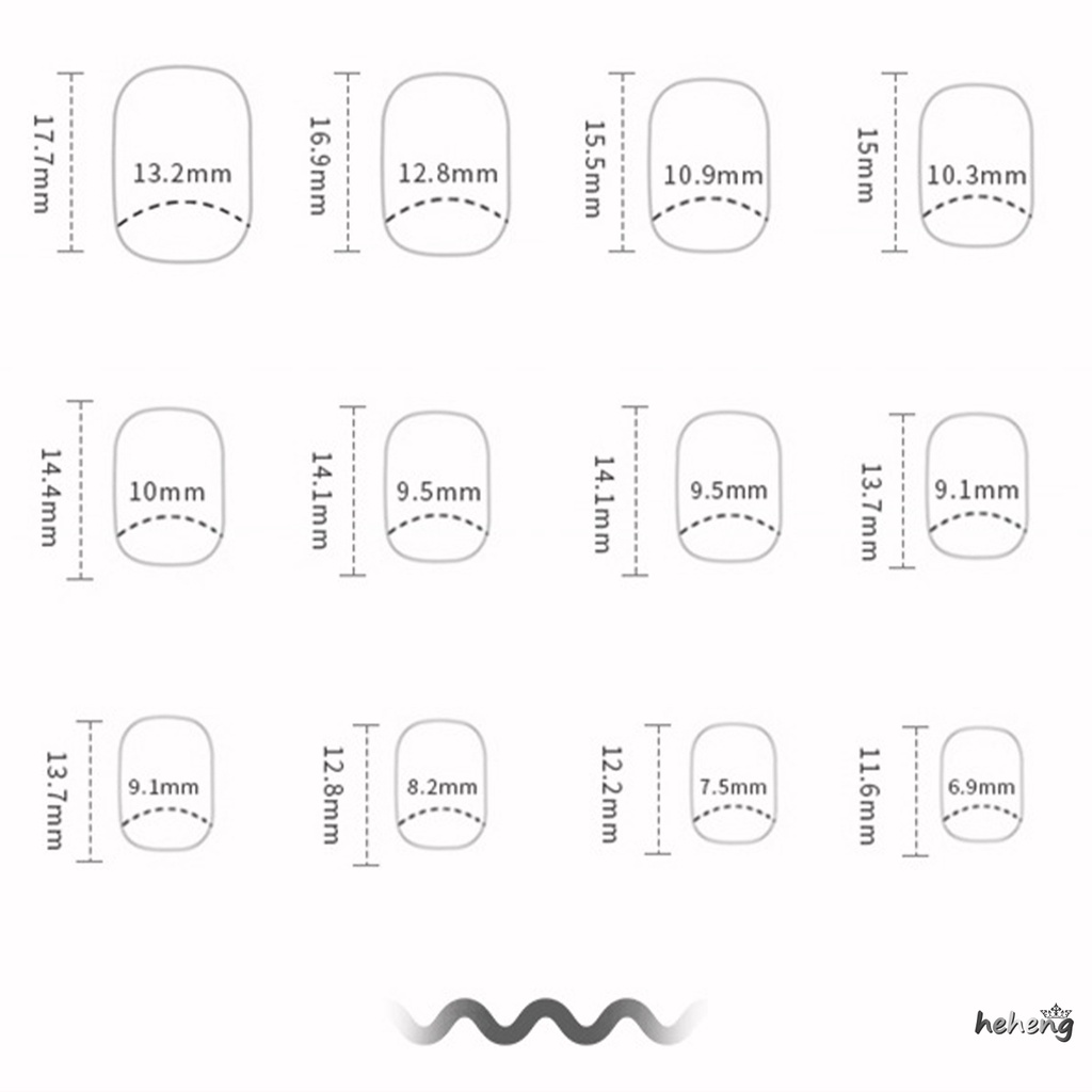 Móng Tay Giả Hình Vuông Cỡ Vừa Và Thanh Lịch