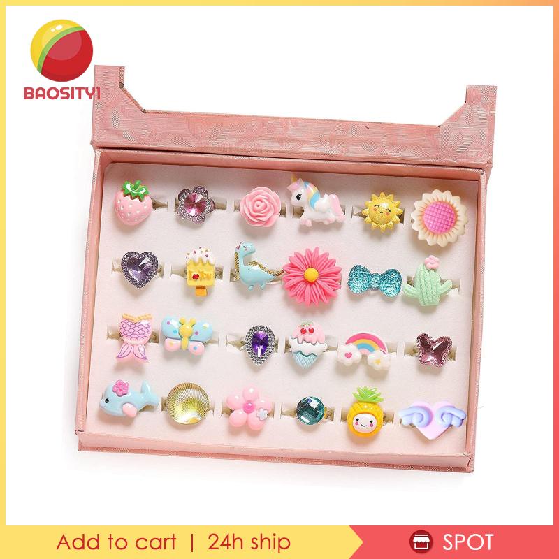 Set 1 / 24 Nhẫn Đeo Tay Cho Bé Gái Từ 4-12 Tuổi