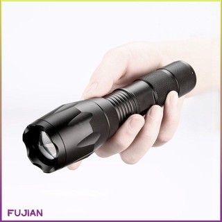Flashlight Ultra Bright Led T6 Lamp Beads Waterproof Torch Zoomable 5 Lighting Modes Multi-Function Usb Searchlight [B/8]