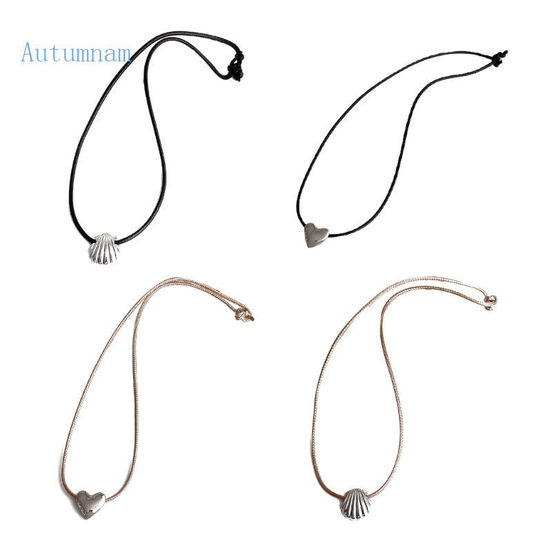 Vòng cổ Mặt Hình Vỏ Sò / Trái Tim Bằng Thép Không Gỉ