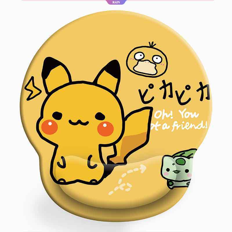 Tấm Lót Chuột 3D Hình Hoạt Hình Pikachu StellaLou Stitch Squirtle ShellieMay Chống Trượt Cho Máy Tính Văn Phòng