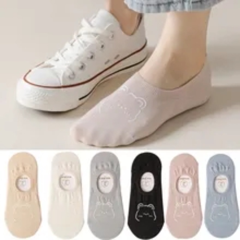 [Featured] Vớ Thuyền Miệng Nông Ngắn Vô Hình Hoạt Hình Dễ Thương Vui Nhộn Chống Trượt Không Rơi Mùa Hè Cho Cặp Đôi