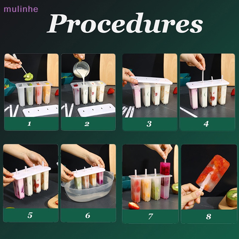 Khuôn Làm Kem Que Có Nắp Đậy DIY