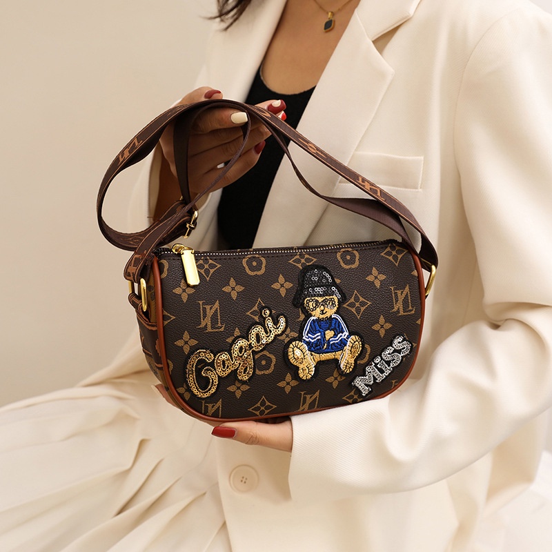 Túi Đeo Chéo Vai Hình Vuông Nhỏ Thêu Hoa Thời Trang Cổ Điển Dành Cho Nữ