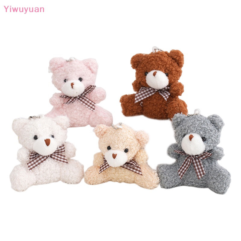 < Yiwuyuan > Móc Chìa Khóa Hình Thú Nhồi Bông / Thỏ / Gấu Dễ Thương Chất Liệu Cotton Mềm Mại Cho Bé Gái