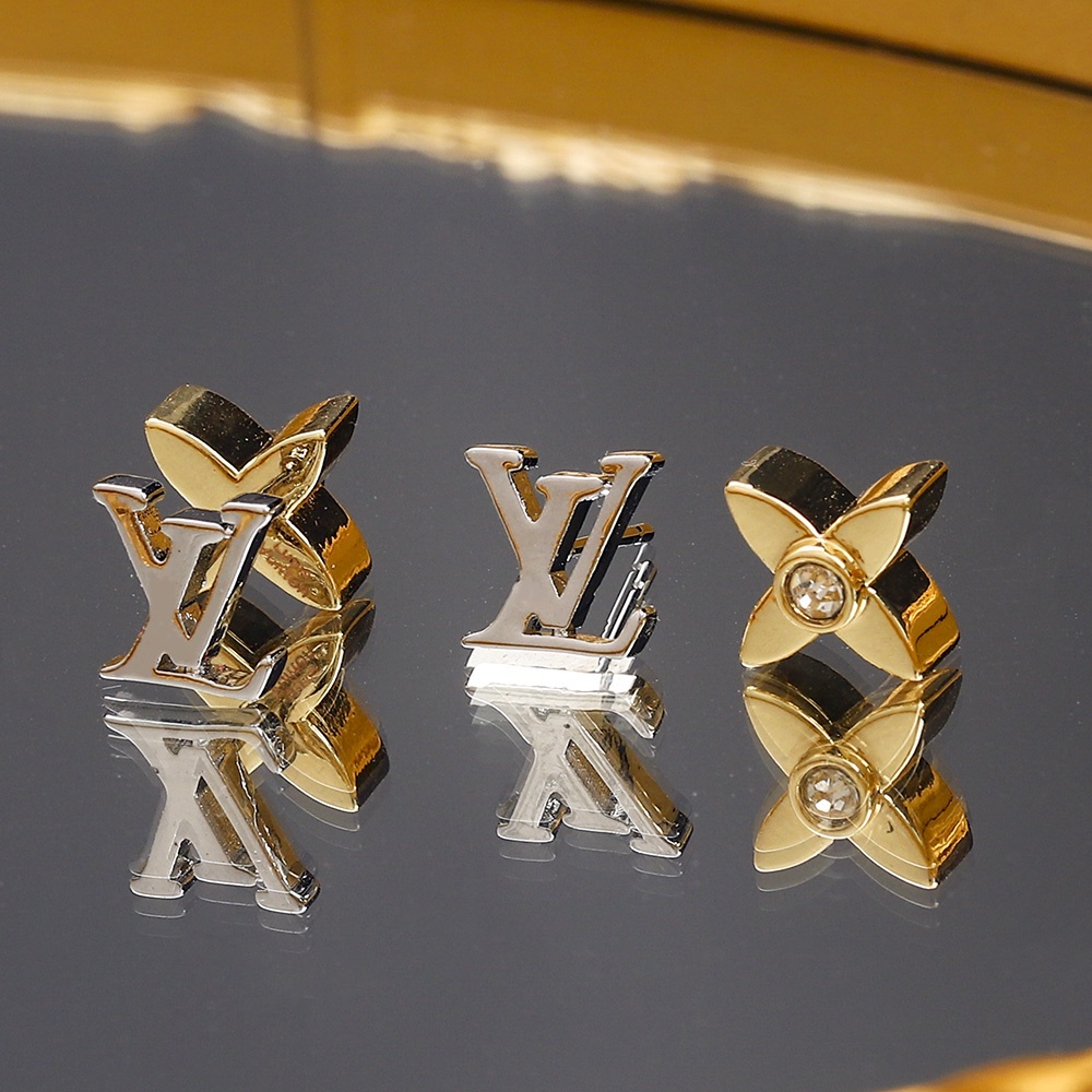 Bông Tai LV LOUIS VUITTON Bằng Thép Titan Thời Trang Dành Cho Nữ