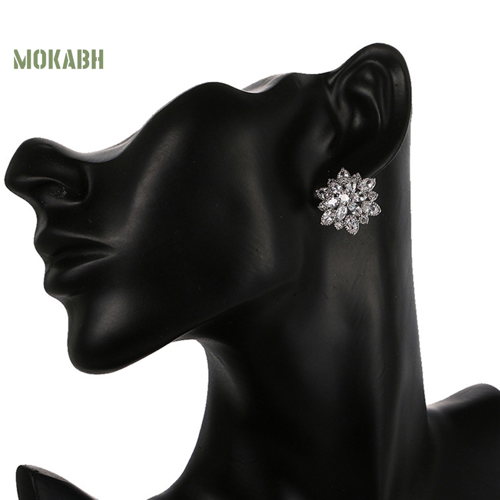 1 Đôi Bông Tai Hoa Đính Đá Thời Trang Dành Cho Nữ