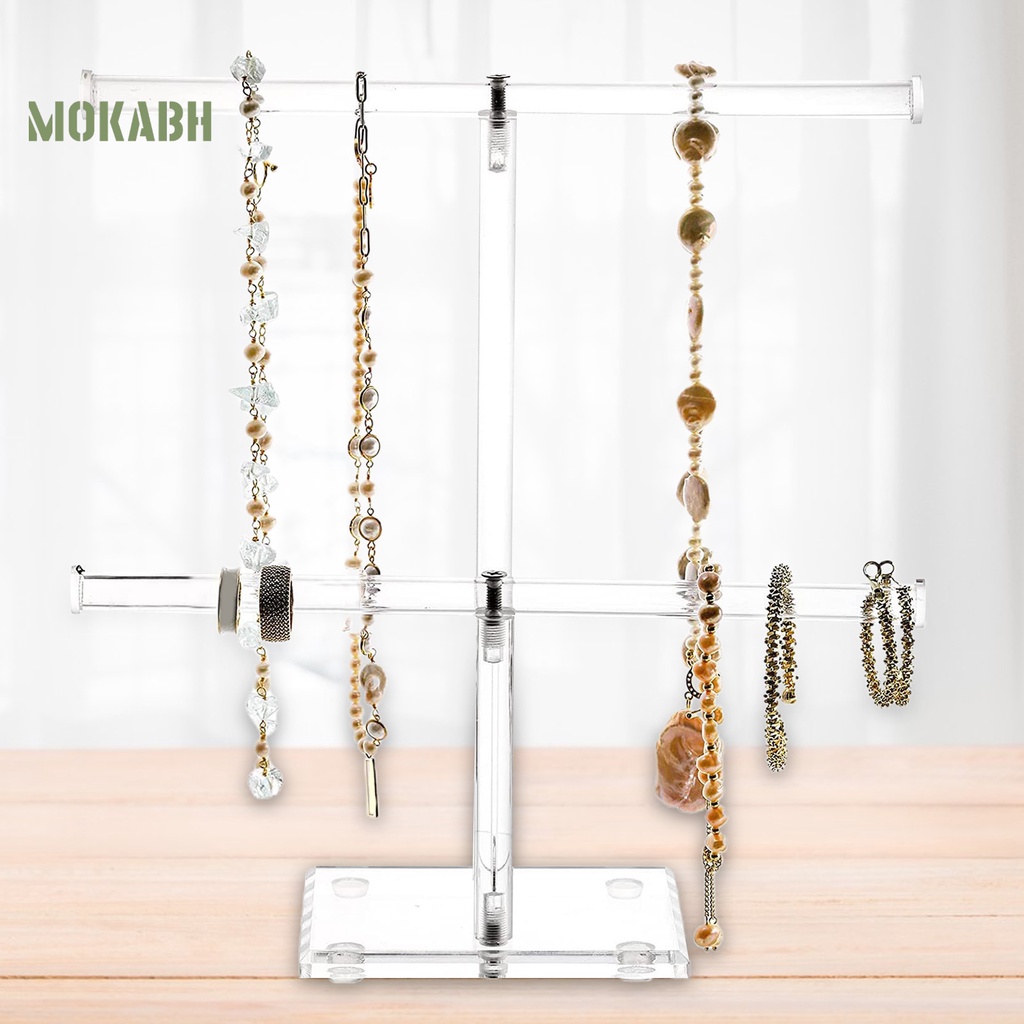 Giá Đỡ Trưng Bày Trang Sức Hình Chữ T Bằng Acrylic Trong Suốt