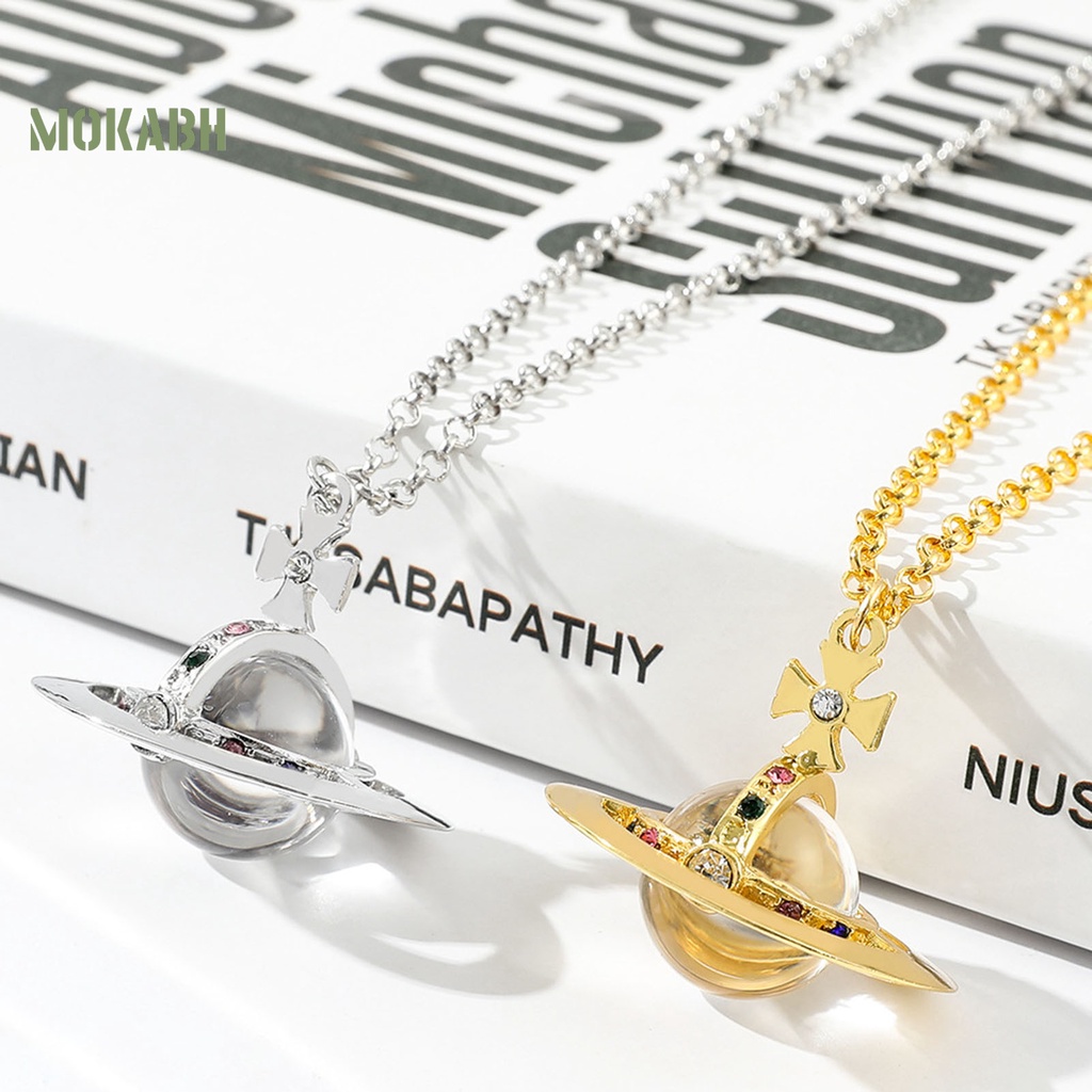 [Mới] Vòng cổ Mặt Hình Hành Tinh Đính Đá Zircon Giả Cao Cấp Cá Tính Dành Cho Nữ