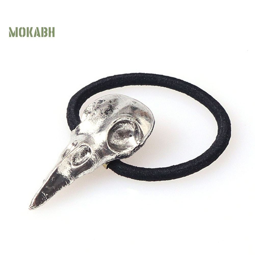 Dây Cột Tóc Đuôi Ngựa Co Giãn Hình Đầu Lâu Phong Cách Punk Halloween Cho Nữ