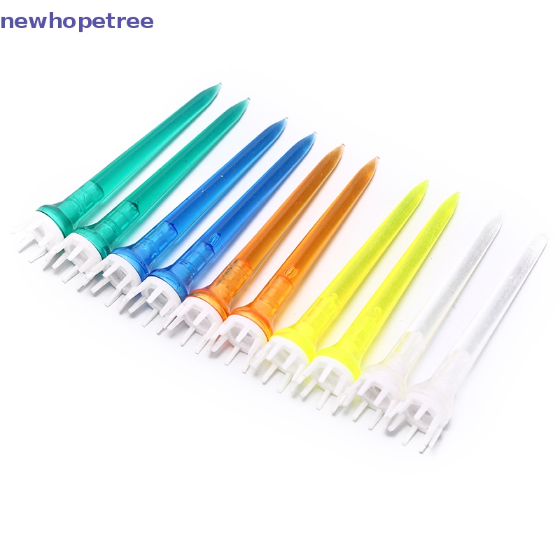 Set 10 tee golf Trong Suốt Nhiều Màu 78mm