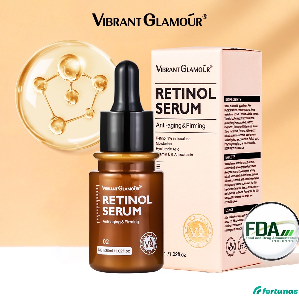 Vibrant Glamour Retinol mặt Huyết thanh làm săn chắc collagen chống lão hóa mờ dần các đốm đen điều trị da mặt chống nhăn giữ ẩm làm trắng sâu thắt chặt sửa chữa tinh chất dikalu