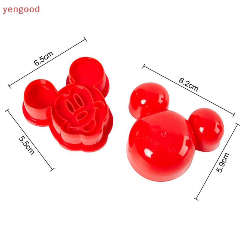 DISNEY Khuôn Làm Cơm Nắm / Bánh Quy Hình Chuột Mickey Dễ Thương Tiện Dụng Diy
