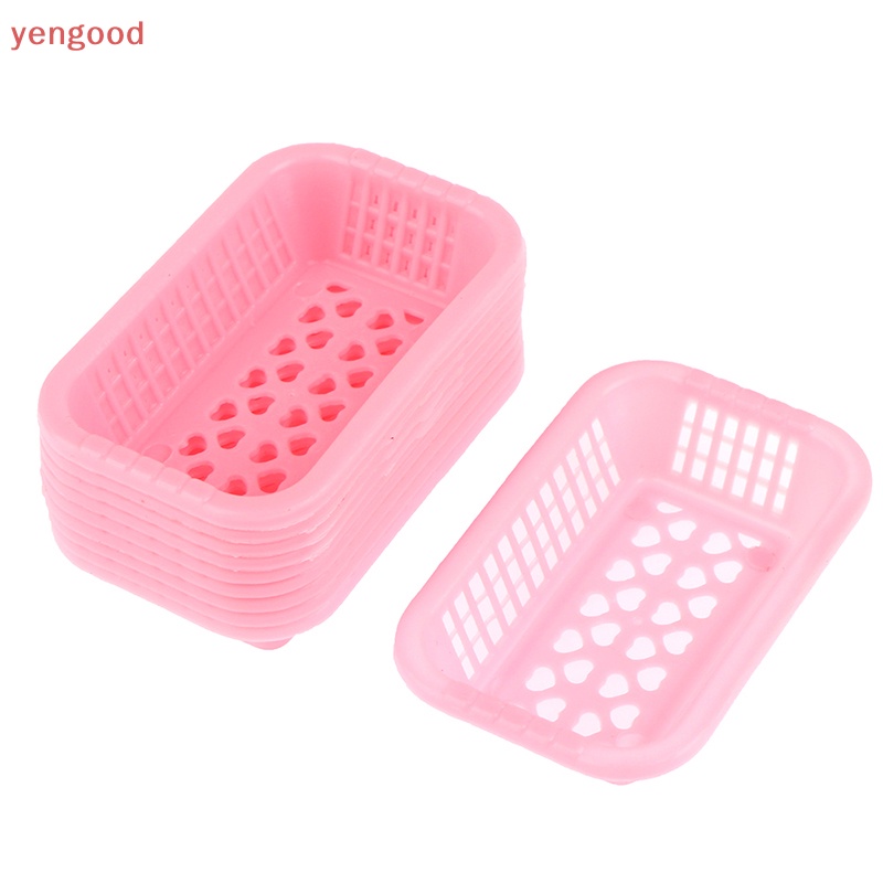 Set 10 Rổ Nhựa Mini Đựng Trái Cây Rau Củ Quả Trang Trí Nhà Búp Bê