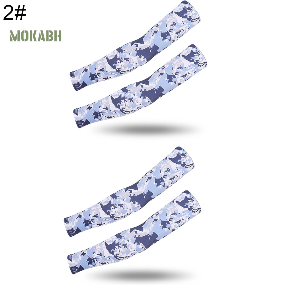 Set 2 Cặp Găng Tay Chống Nắng Và Tia UV Họa Tiết Rằn Ri Phong Cách Thể Thao Cho Nam Và Nữ