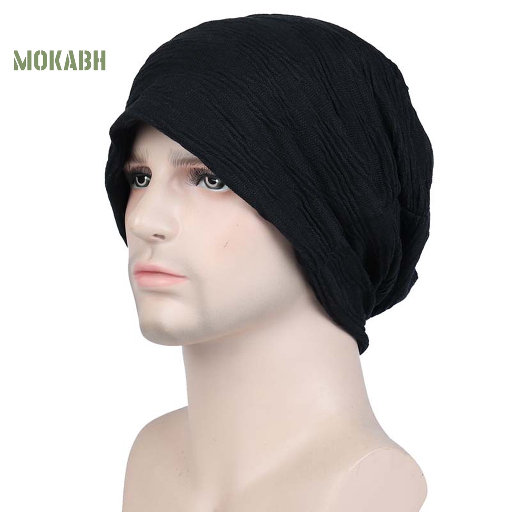 [Mok Abh] Mũ Lưỡi Trai Xếp Ly Mỏng Không Vành Mềm Mại Thoải Mái Không Vành Mặc Thường Ngày Cho Nam