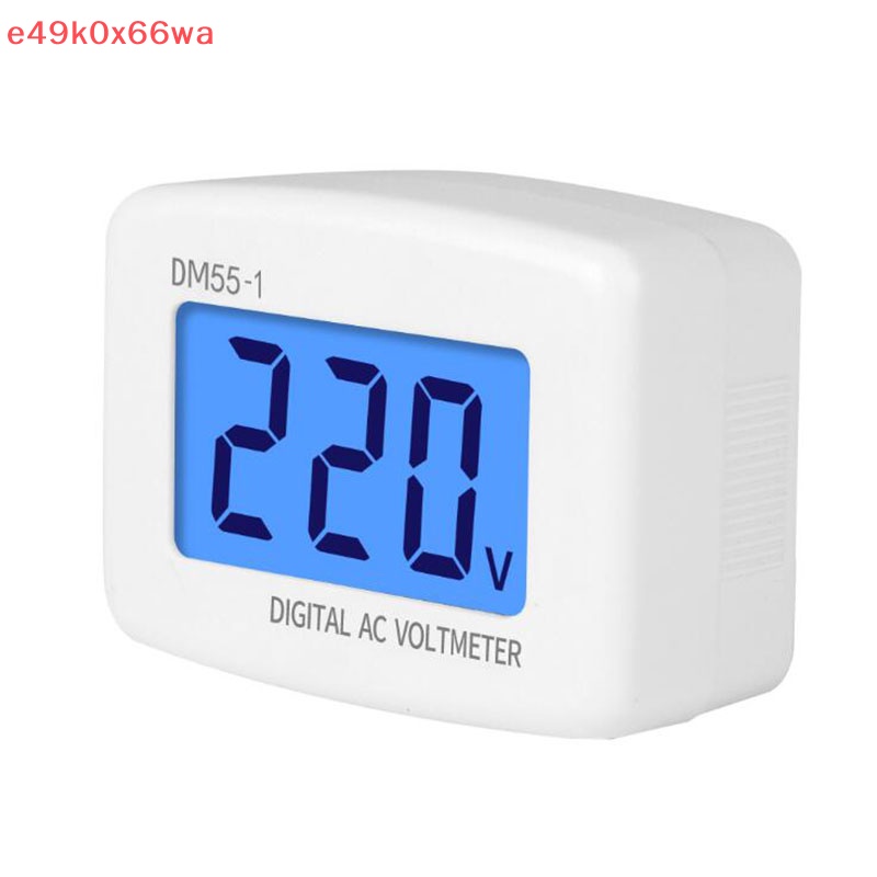 {E49k0x66wa} AC 80-300V kỹ thuật số vôn kế EU chúng tôi cắm DM55-1 Ổ cắm điện áp Tester LCD hiển thị mới