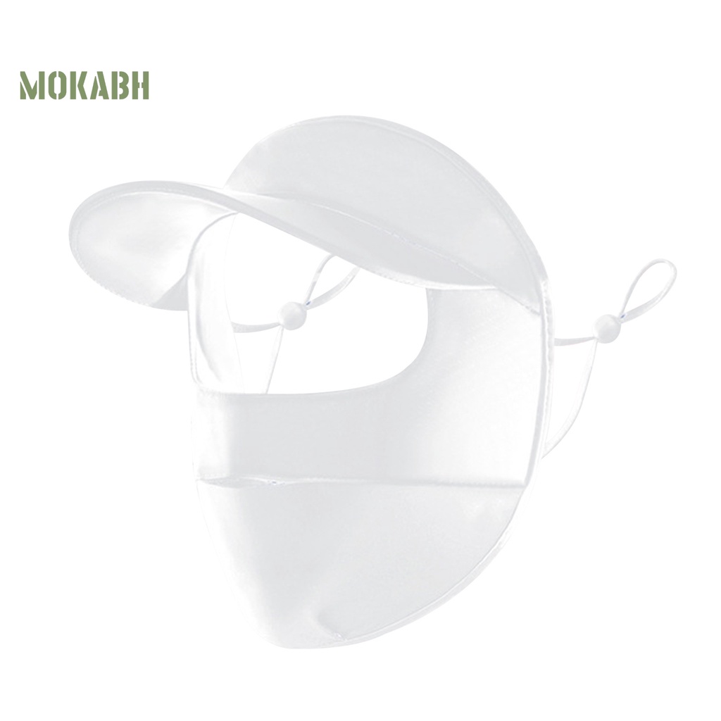 [Mok Abh] Mũ Đội Đầu Đi Xe Đạp Có Vành Che Mắt Bằng Lụa Lạnh Màu Trơn