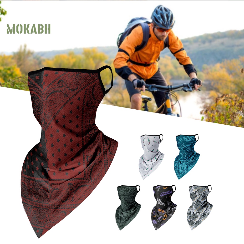 Khăn Quàng Cổ Mỏng Bảo Vệ Mặt Chống Gió Chống Nắng In Họa Tiết